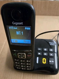 Gigaset AS690A Analog Telefon mit Anrufbeantworter - Schwarz - Zdjęcie 1 z 3