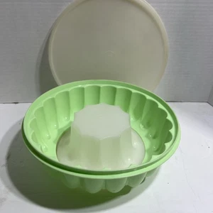 Juego de 3 anillos de molde de ensalada de gelatina verde menta Tupperware vintage retro - Imagen 1 de 3