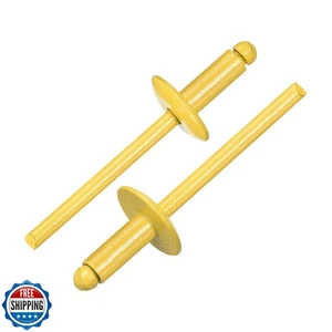 uxcell 50pz Rivetti Ciechi in Alluminio 5/32" x3/8", Impugnatura in Alluminio e Mandr in Acciaio - Foto 1 di 5