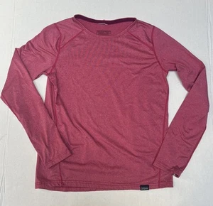 Youth PATAGONIA Capilene Spiced Coral Pink Base Layer Shirt Long Slv Kids XL 14 - Picture 1 of 8