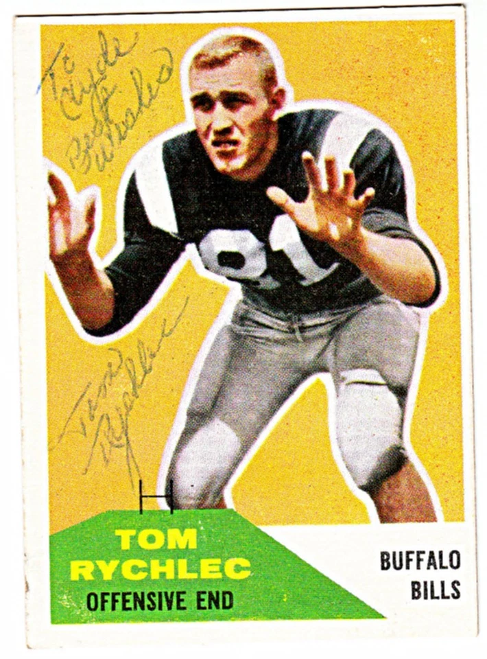 1960 FLEER #85 - AUTOGRAPHED - TOM RYCHLEC (RC) Rookie Buffalo Bills - Image 1 of 1