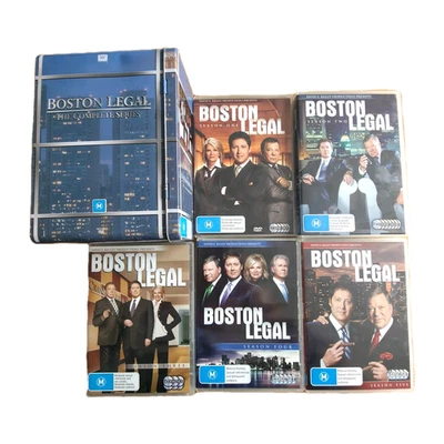 Boston Legal DVD The Complete Series 1-5 Box Set Metal Tin Case Region 4 VGC - image 1 of 4