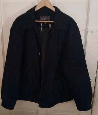 Croft  & Barrow Men's Black Full Zip Heavyweight Jacket Sz L Fleece Lining - Image 1 of 3