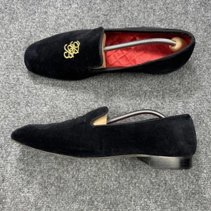 Peal & Co for Brooks Brothers Shoes Mens 11.5 Velvet Smoking Slippers England - Picture 1 of 18