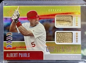 2020 Panini Absolute Baseball Albert Pujols Grip it N Rip it GameWorn Gloves /10 - Picture 1 of 2
