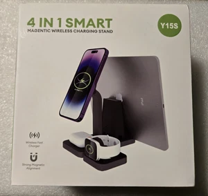 Y15S MAGNETIC WIRELESS CHARGING STAND 4 IN 1 SMART MULTIPLE DEVICES - Picture 1 of 5