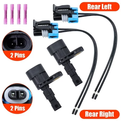 2xRear ABS Speed Sensor W/Connector For 11-13 Chevrolet Caprice 08-09 Pontiac G8 - Image 1 of 4