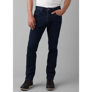 Prana Hillgard Slim Jean Mens 38x32 Rinse Wash Tapered Leg Stretch Denim Outdoor - Picture 1 of 9