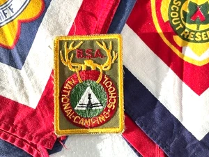 2 Different Pre '72 SCHIFF SCOUT RESERVATION NECKERCHIEFS & Camping School PATCH - Picture 1 of 6