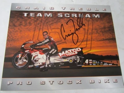 NHRA 02 Autografiado Craig Treble MATCO T P/S Suzuki Motocicleta Carreras Folleto Foto 1 de 3