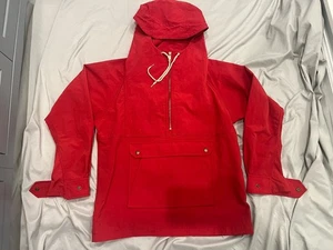 Pendleton Portland Collection Rojo Encerado Nylon Anorak Pullover Chaqueta Con Capucha - Imagen 1 de 11