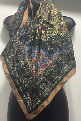 Bufanda cuadrada vintage Lanvin multicolor 100 % seda hecha en Japón Foto 1 de 3