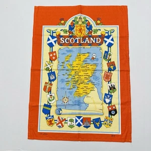 Schottland Karte Geschirrtuch rot Wappen 100 % Baumwolle 28 x 20 Zoll schottische Flagge - Bild 1 von 10