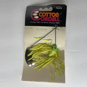 Señuelo de pesca Cordell Spinner vintage de algodón amarillo plateado - Imagen 1 de 3