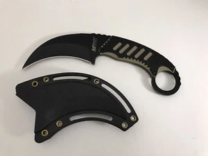 United Cutlery Honshu Fixed Knife 4" 7Cr13 Steel Blade Black Rubberized Handle - Picture 1 of 10