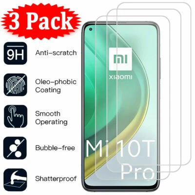 Protector Pantalla Cristal Templado 3 Piezas Para Xiaomi Mi 10T Pro 9T A3 A2 A1 8 9 Lite  Foto 1 de 4
