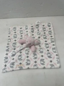 Mantas y más allá Blanco Rosa Gris Elefante Manta Suave Lovey Seguridad Bebé - Imagen 1 de 8