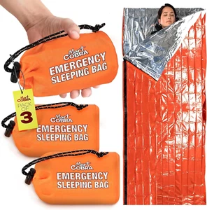 Notfallschlafsack 3er Pack - ultraleicht, wärmeisoliert, wasserdicht - Bild 1 von 12