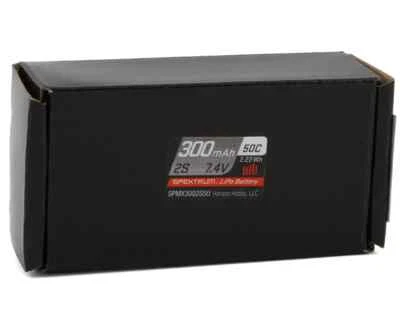 Spektrum RC 2S 50C LiPo Battery Pack w/JST Connector 7.4V 300mAh SPMX3002S50 - Image 1 of 3