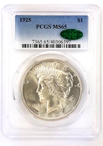 1925 Peace Silver Dollar ~ MS65 ~ PCGS & CAC - Picture 1 of 3