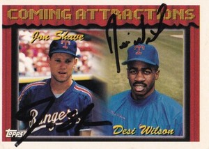 Jon Shave & Desi Wilson 1994 Topps Signed Autographed Card Texas Rangers #775 