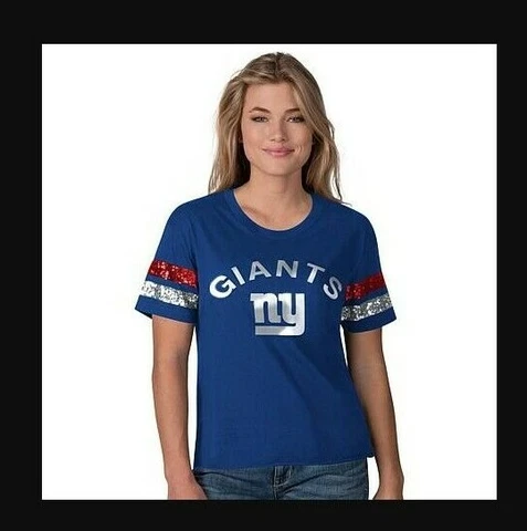 New Official NFL New York Giants G-III Big Game Scoop Short Sleeve T-Shirt Cover