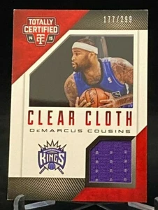 2014-15 Totally Certified Clear Cloth Red #9 DeMarcus Cousins GAME WORN /299 - Picture 1 of 2