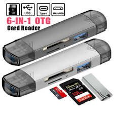 OTG Type C SD TF Card Reader 6 in 1 USB 3.0 Micro USB Flash Drive Adapter