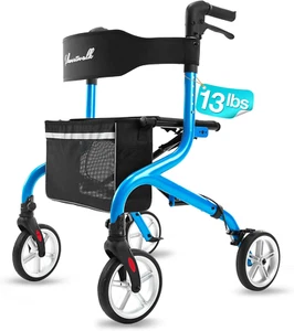 Super Lightweight Rollator Walker for Seniors, Foldable Rolling Walker with Seat - Picture 1 of 6