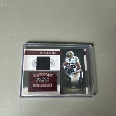 2006 Playoff Prestige Gridiron Heritage Materials #GH 14 Deuce McAllister (MEM) - Image 1 of 2
