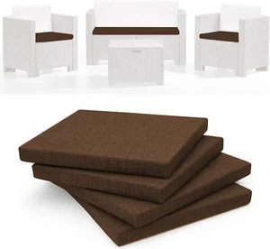 4 Cuscini da Esterno 55x50 cm per Giardino Sedie Salotto Rattan - Made in Italy - Imagen 1 de 3