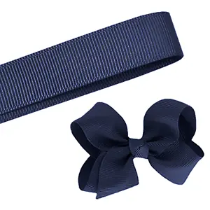 5 Yards Solid Navy Blue Grosgrain Ribbon Yardage DIY Crafts Bows USA - Picture 1 of 7