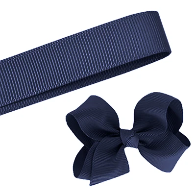 5 Yards Solid Navy Blue Grosgrain Ribbon Yardage DIY Crafts Bows USA - Image 1 of 2