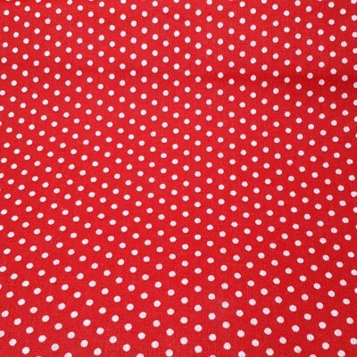 Tela de coser de algodón rojo blanco lunares edredón artesanía Navidad San Valentín 5,5 yardas Foto 1 de 4