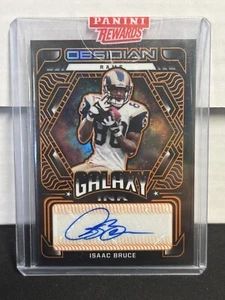 Grabado eléctrico Panini Obsidian Isaac Bruce Galaxy 2022 naranja automático 75/75 SP Rams - Imagen 1 de 2