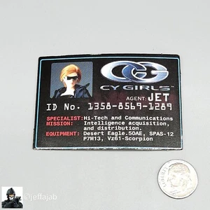 1:6 scale BBI Cy Girl Jet Collector ID Card for 12" Figures - Picture 1 of 3