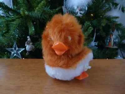 4 ⚜️ Ancien Jouet Vintage Canard En Plastique Et Peluche Moumoute - Photo 1/4