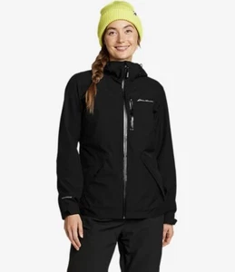 Eddie Bauer NWT Powder Search Jacket Black - Womens M Medium Retail $279 (A14) - Picture 1 of 6