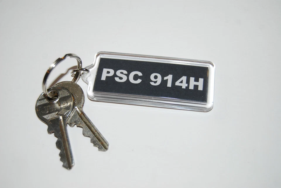 Classic car / bike Old Style key ring - your reg - name - make model you tell us - Image 1 of 1