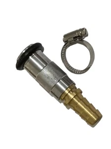Fire Hose Reel 19mm Brass Nozzle Twist Type with Hose Clamp Jet Fan Spray - Picture 1 of 3