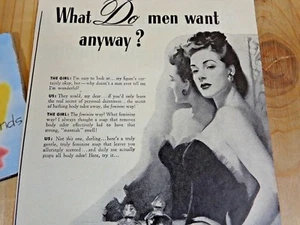 Cashmere Bouquet Soap Magazine Ad Print 1943 WWII What Do Men Want Anyway - Picture 1 of 4