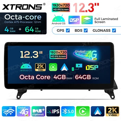 4G LTE Android 14 8-Core Car GPS Stereo Navi 64GB DSP For BMW X5 E70 X6 E71 CIC - Image 1 of 4