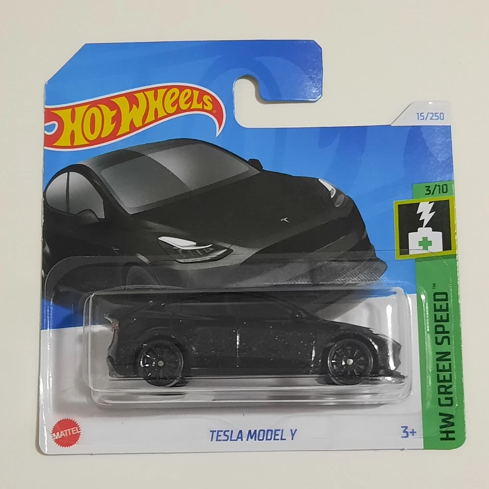 Hot Wheels Mattel 2024 Tesla Model Y (col 2) 15/250 HW Green Speed 3/10 - Immagine 1 di 1
