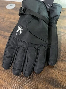 NWT Spyder Men's Insulated Ski Gloves Size L/XL Black Retail $50 - Picture 1 of 8