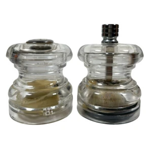 Set shaker sale macina pepe lucite trasparente vintage Olde Thompson corto - Foto 1 di 3