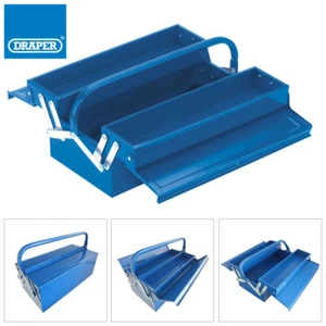 DRAPER 2 TRAY CANTILEVER METAL TOOL BOX 410MM STORAGE TOOL CHEST GARAGE WORKSHOP - Picture 1 of 12