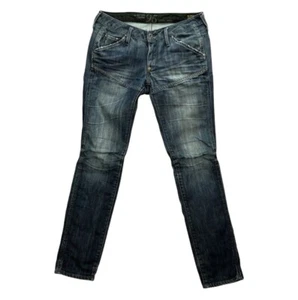 G-Star Raw Elwood Heritage Embro Narrow Jean W28 L32 Blue Rear Cinch Knee Darts - Picture 1 of 10