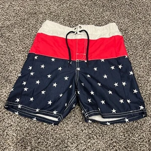 OshKosh Bgosh Swim Trunks - Boys Youth Size 7 - American Flag - Red, White, Blue - Picture 1 of 4