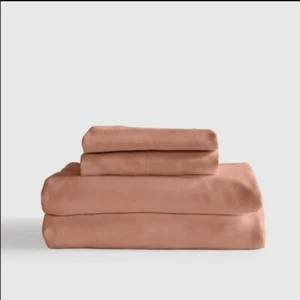¡NUEVO SIN ETIQUETAS! ¡Sábanas y 2 fundas de almohada de arcilla de bambú orgánico Quince! Completo (657) - Imagen 1 de 13