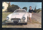 1956 JAPALO JAGUAR XK1 CAR DEALER ADVERTISING PRETTY GIRL POSTCARD COPY
